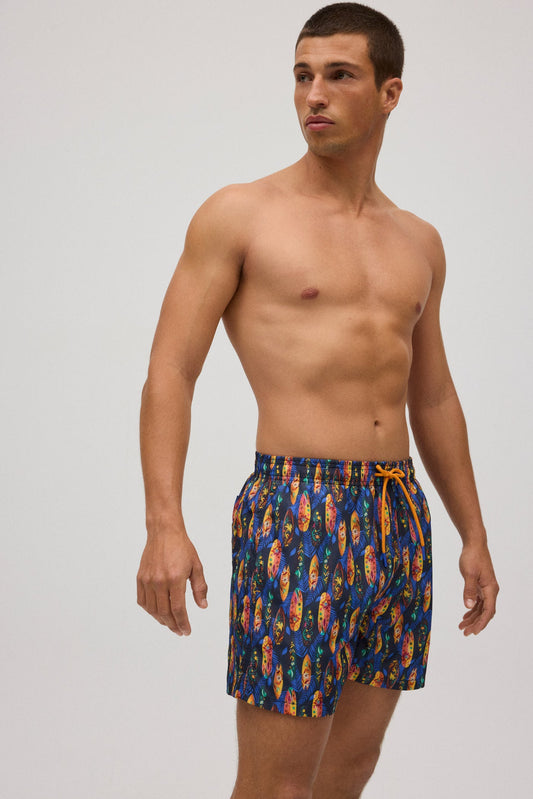 COSTUME BOXER CON STAMPA TAVOLE DA SURF TROPICALI YSABEL MORA