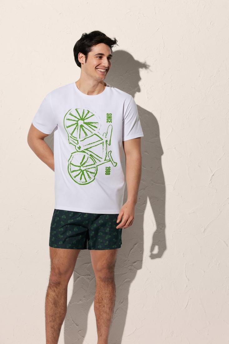 T-SHIRT CON STAMPA BICICLETTE YSABEL MORA