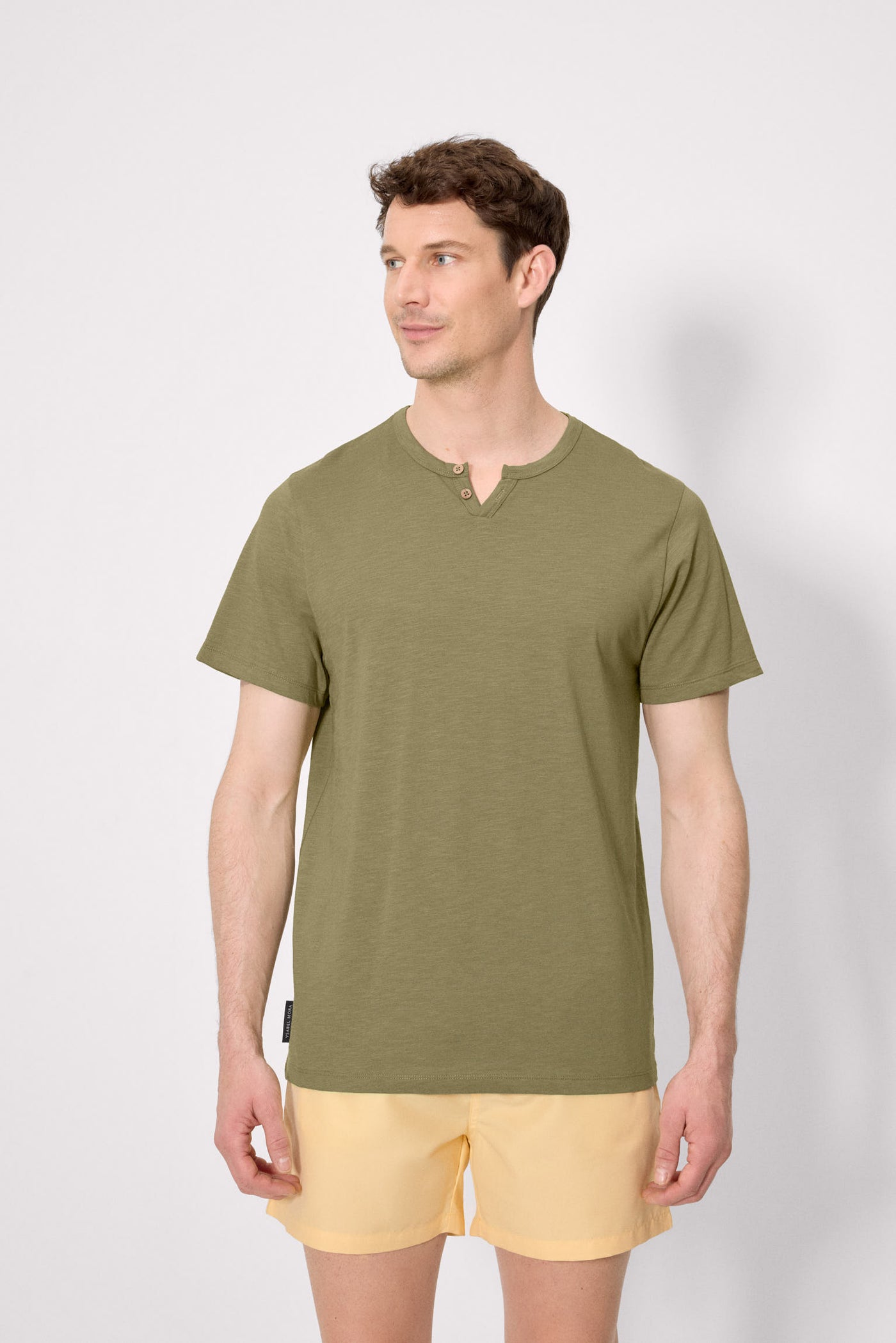 T-SHIRT BASIC CON COLLETTO ALLA COREANA YSABEL MORA