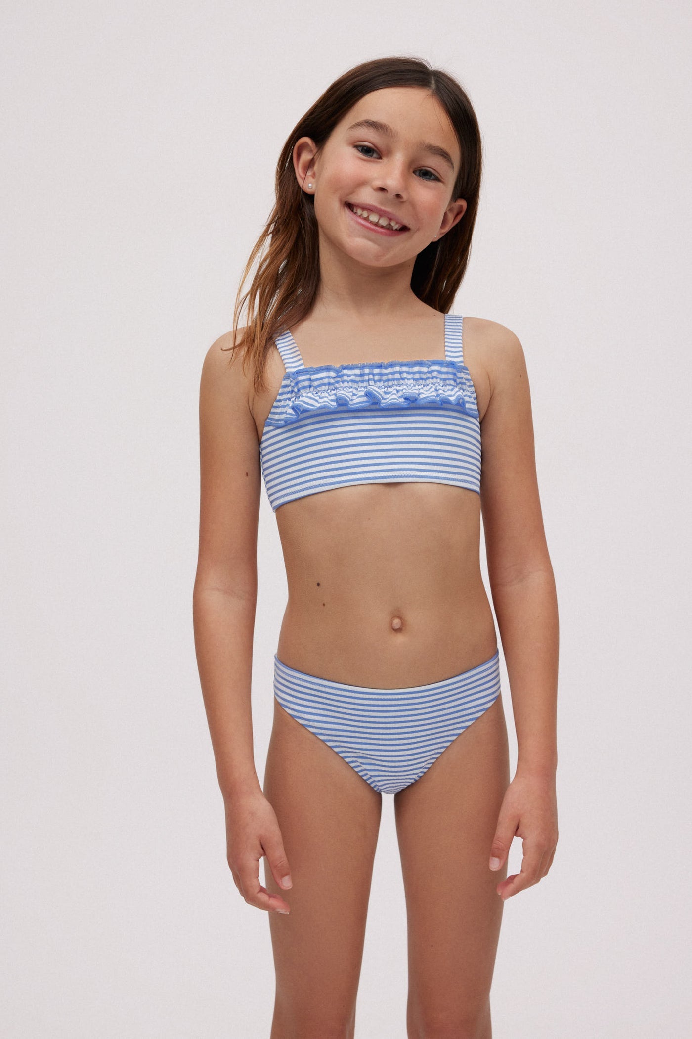 SET BIKINI BAMBINA CON STAMPA A RIGHE YSABEL MORA