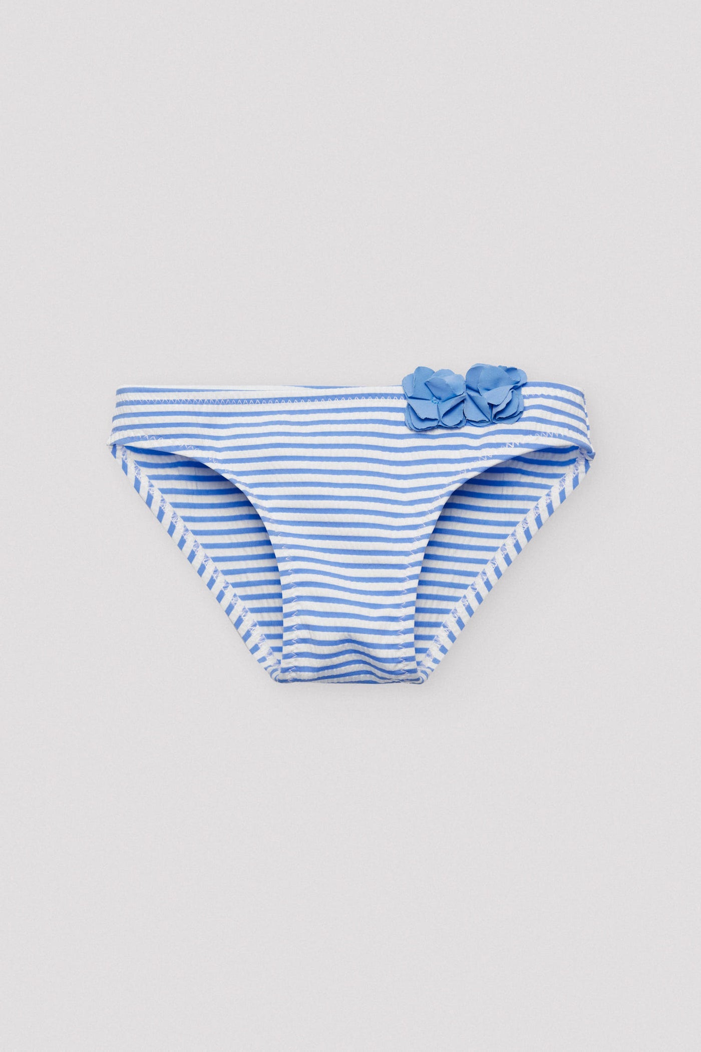SLIP BIKINI BIMBA CON STAMPA A RIGHE YSABEL MORA