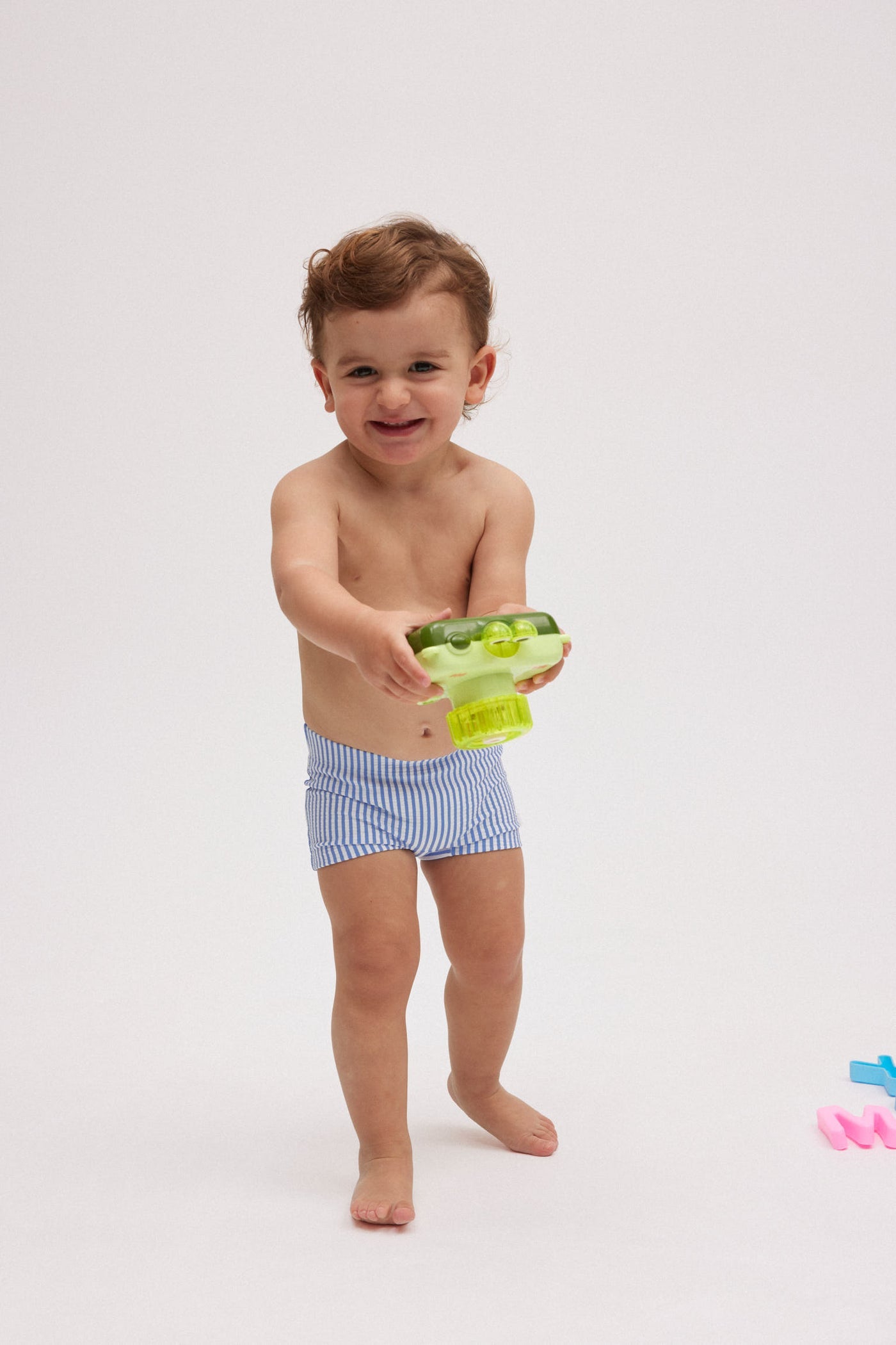 COSTUME BOXER BIMBO CON STAMPA A RIGHE YSABEL MORA