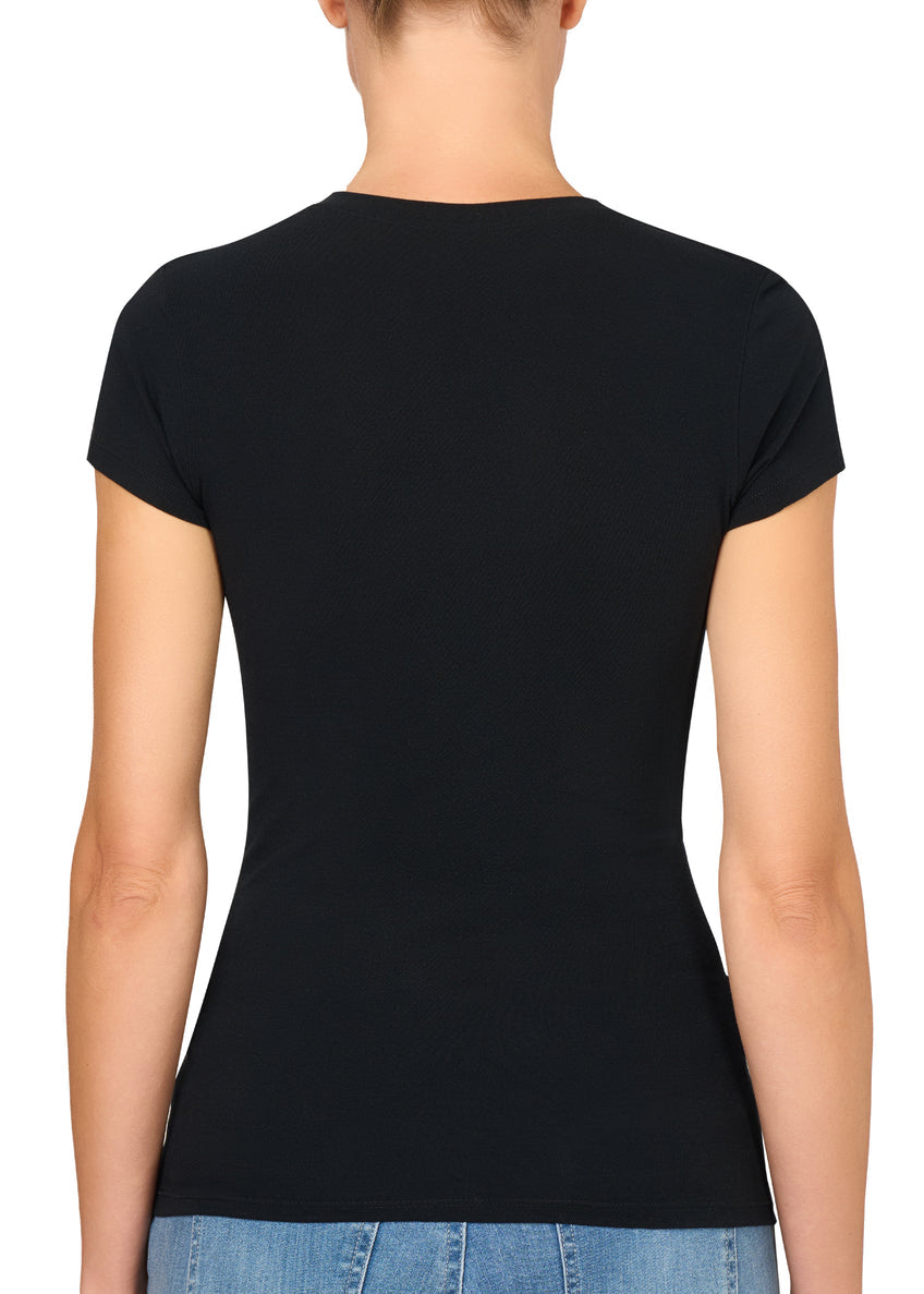 T-SHIRT LÉGER CON SETA SCOLLO A V PHILIPPE MATIGNON