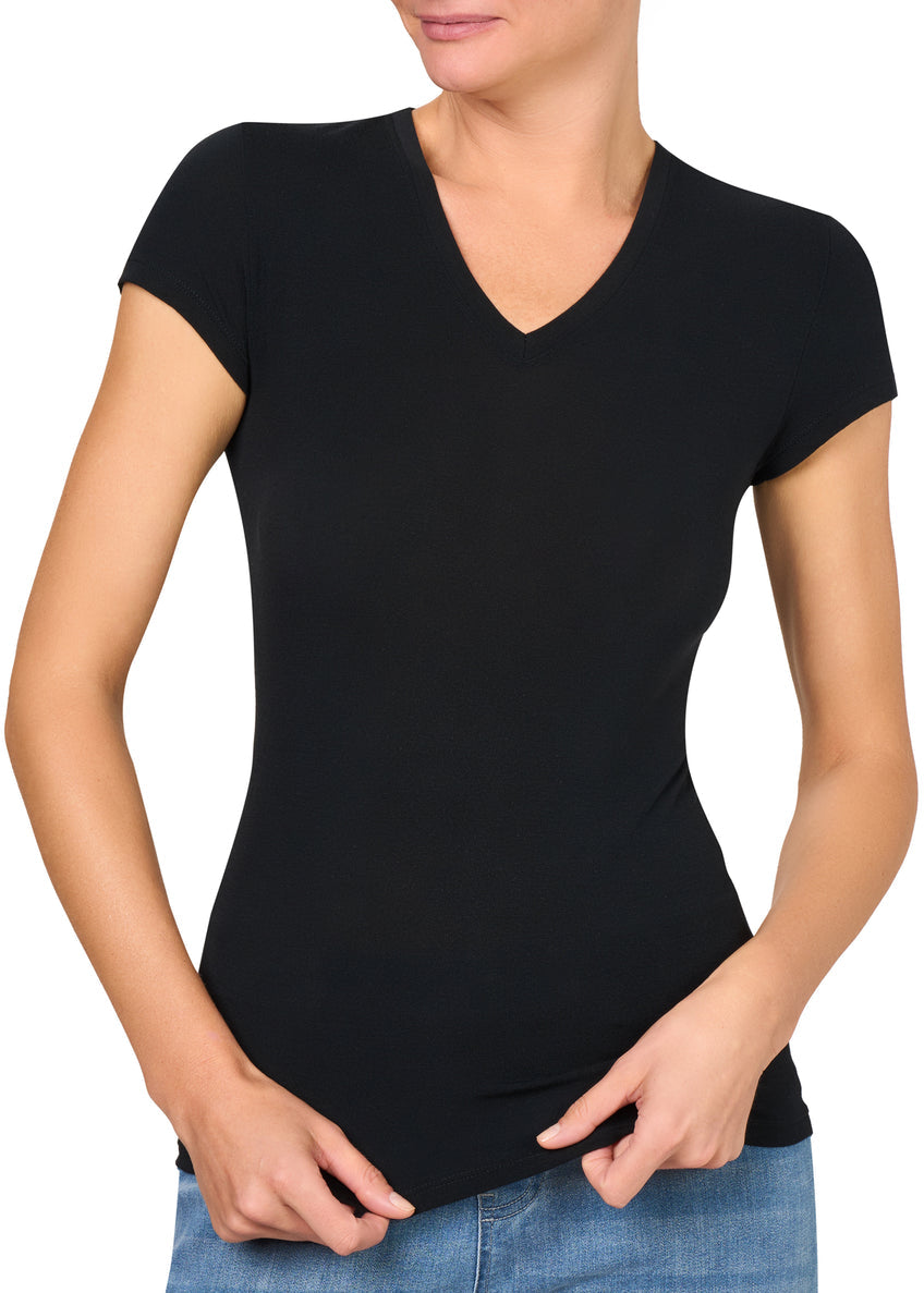 T-SHIRT LÉGER CON SETA SCOLLO A V PHILIPPE MATIGNON