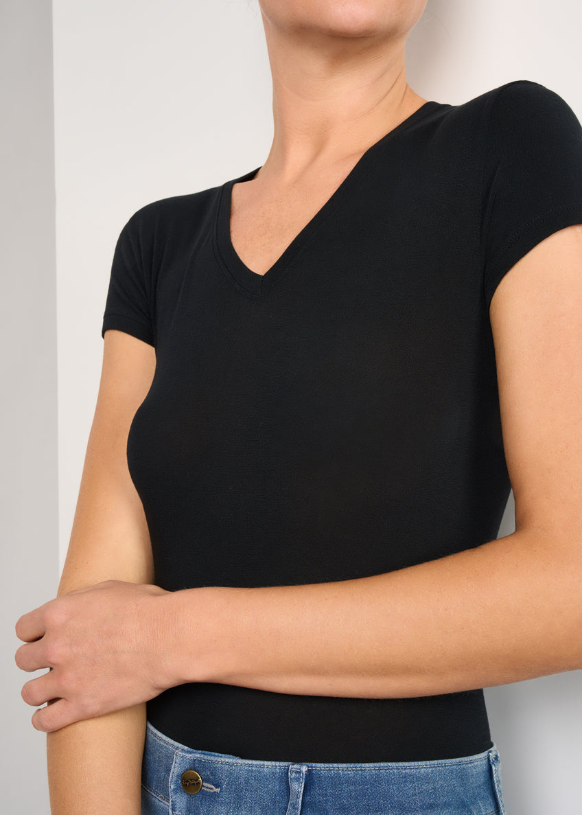 T-SHIRT LÉGER CON SETA SCOLLO A V PHILIPPE MATIGNON