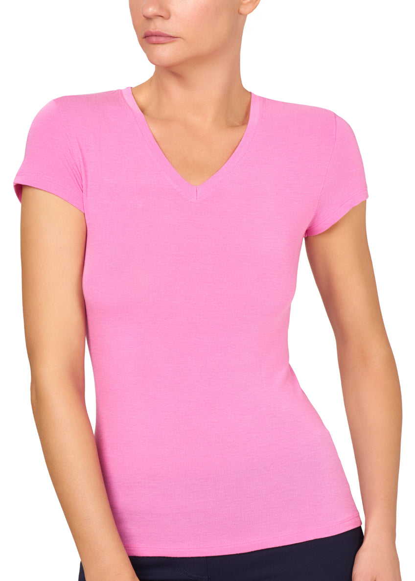 T-SHIRT LÉGER CON SETA SCOLLO A V PHILIPPE MATIGNON