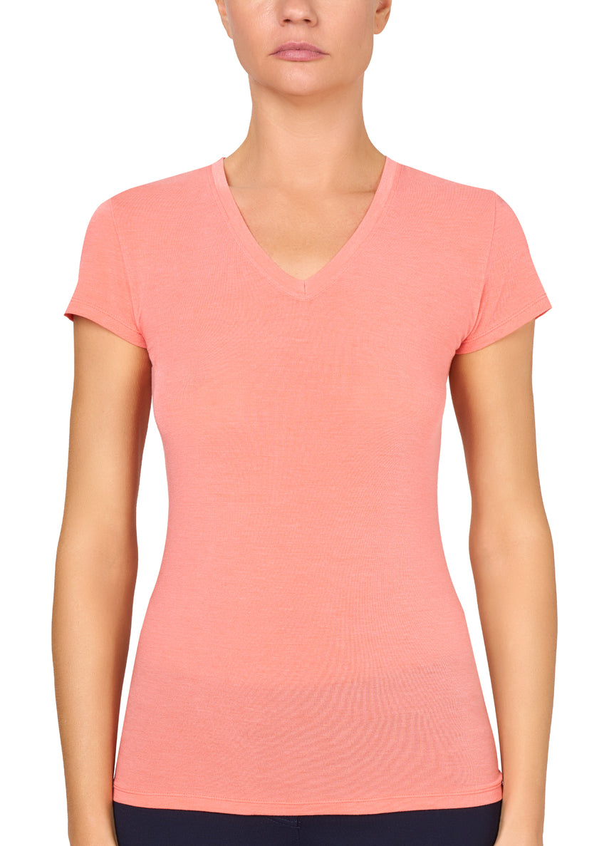 T-SHIRT LÉGER CON SETA SCOLLO A V PHILIPPE MATIGNON