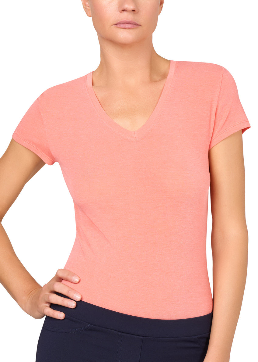 T-SHIRT LÉGER CON SETA SCOLLO A V PHILIPPE MATIGNON