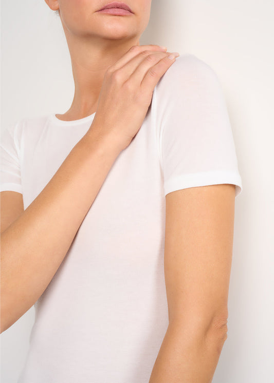 T-SHIRT LÉGER CON SETA SCOLLO A BARCHETTA PHILIPPE MATIGNON