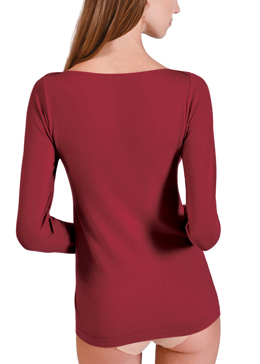 MAGLIA MODAL & SETA SCOLLO A BARCHETTA PHILIPPE MATIGNON