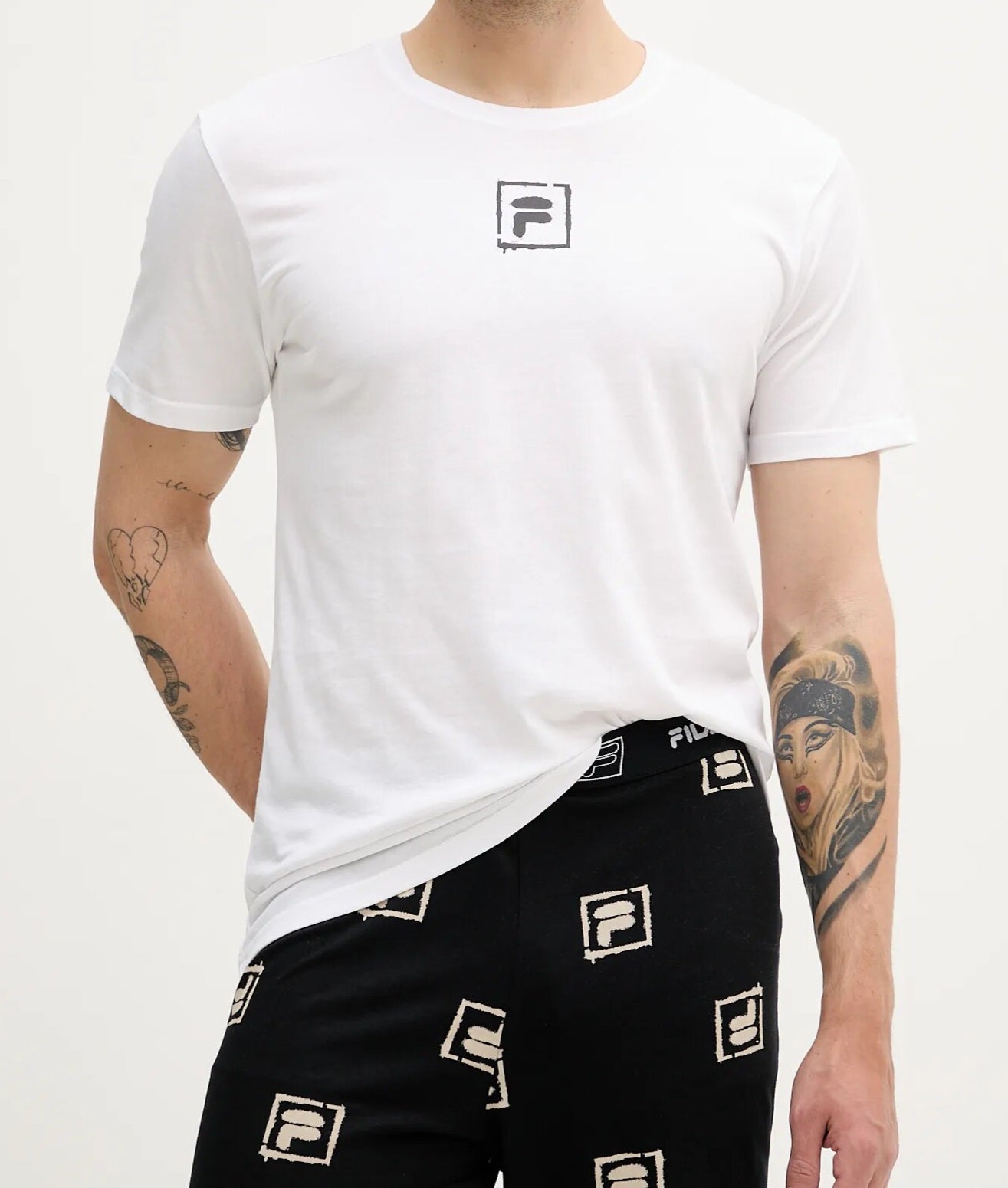 SET T-SHIRT+PANTALONCINO UOMO IN COTONE FILA