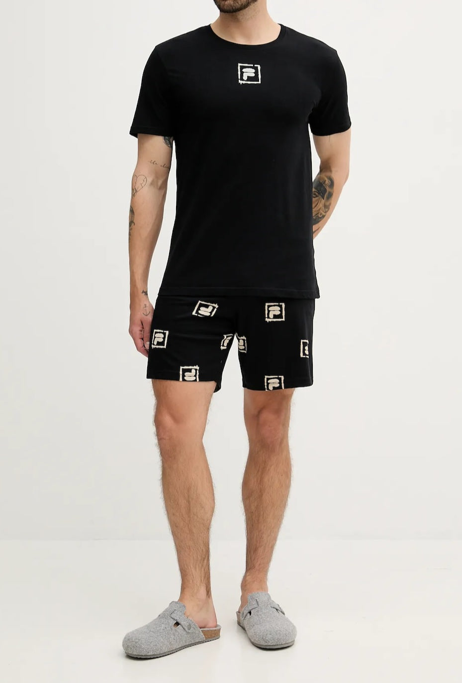 SET T-SHIRT+PANTALONCINO UOMO IN COTONE FILA