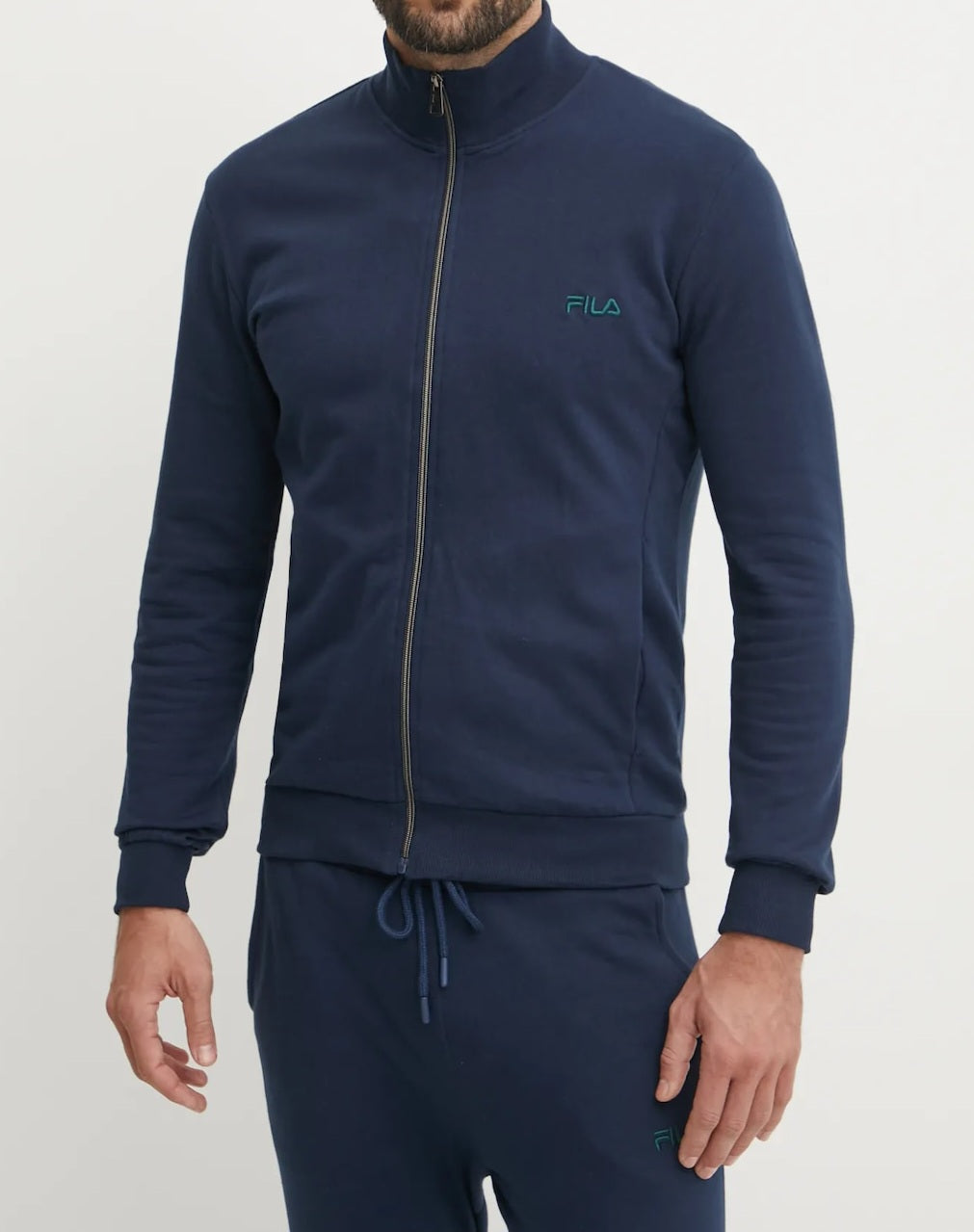 TUTA UOMO CON ZIP IN COTONE FELPATO FILA