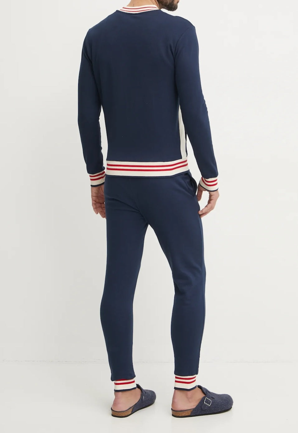 TUTA UOMO NEW NAVY CON ZIP IN COTONE FELPATO FILA
