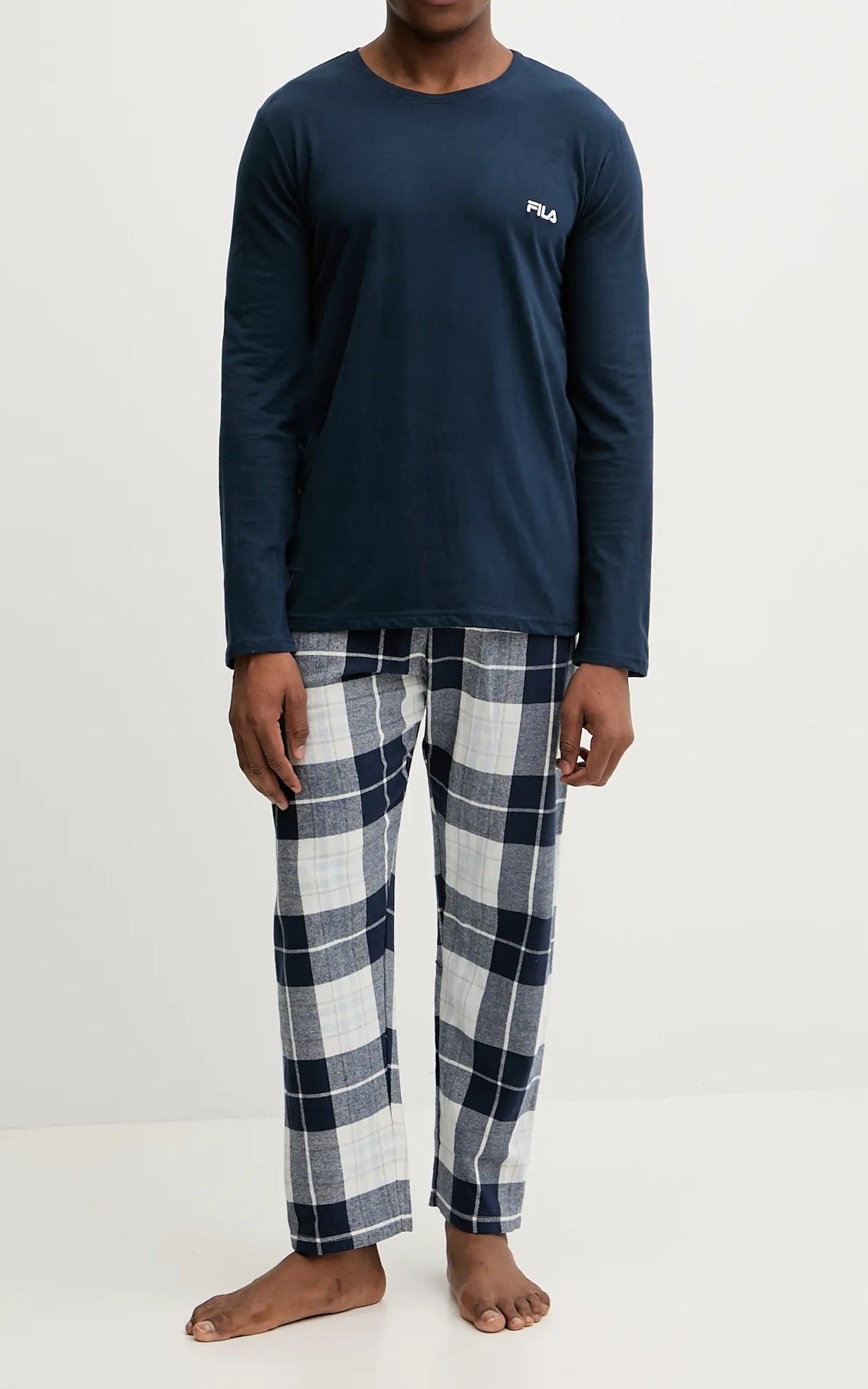 PIGIAMA UOMO A QUADRI IN JERSEY E FLANELLA FILA