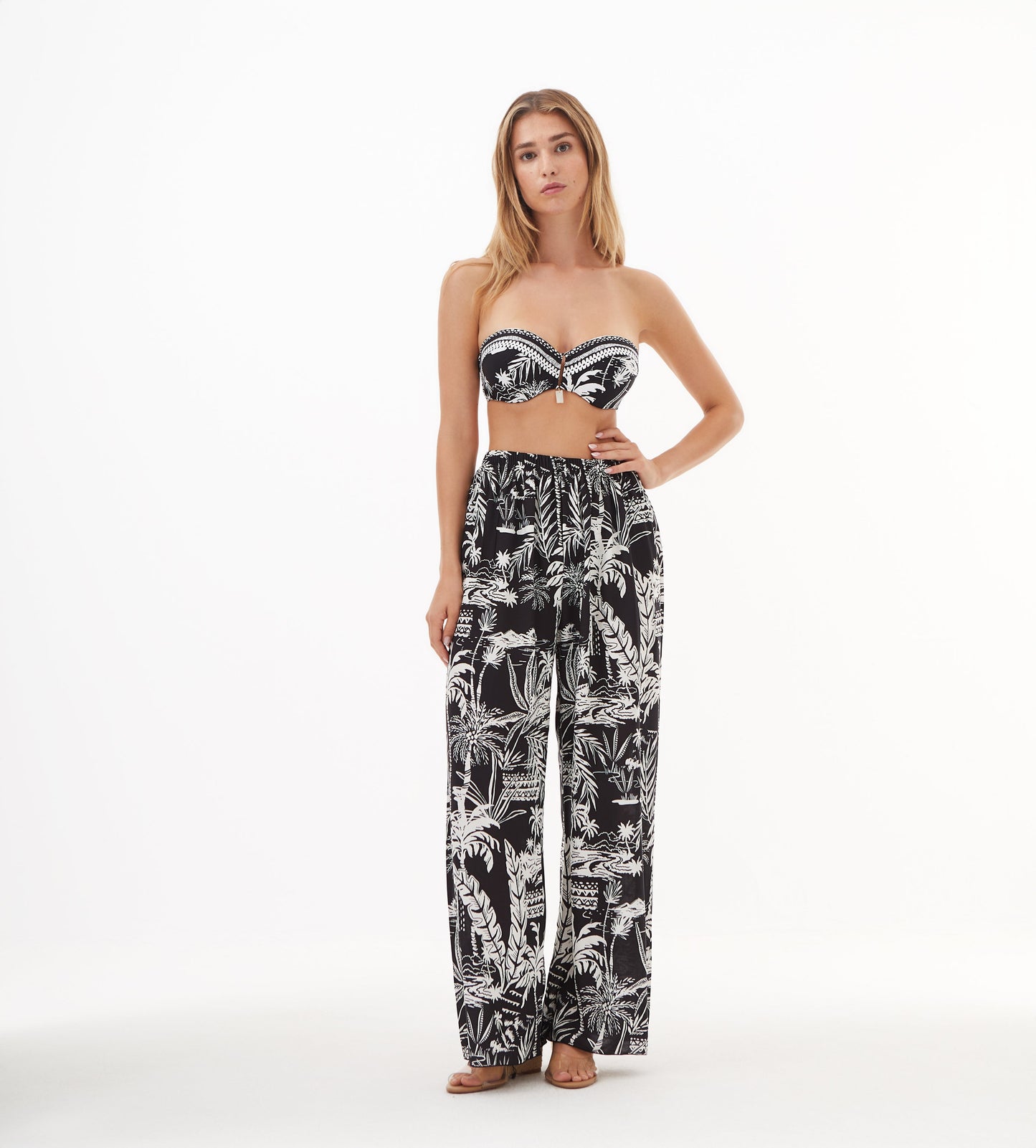 BAHIA PANTALONI ESTIVI STAMPA TROPICALE NURIA FERRER