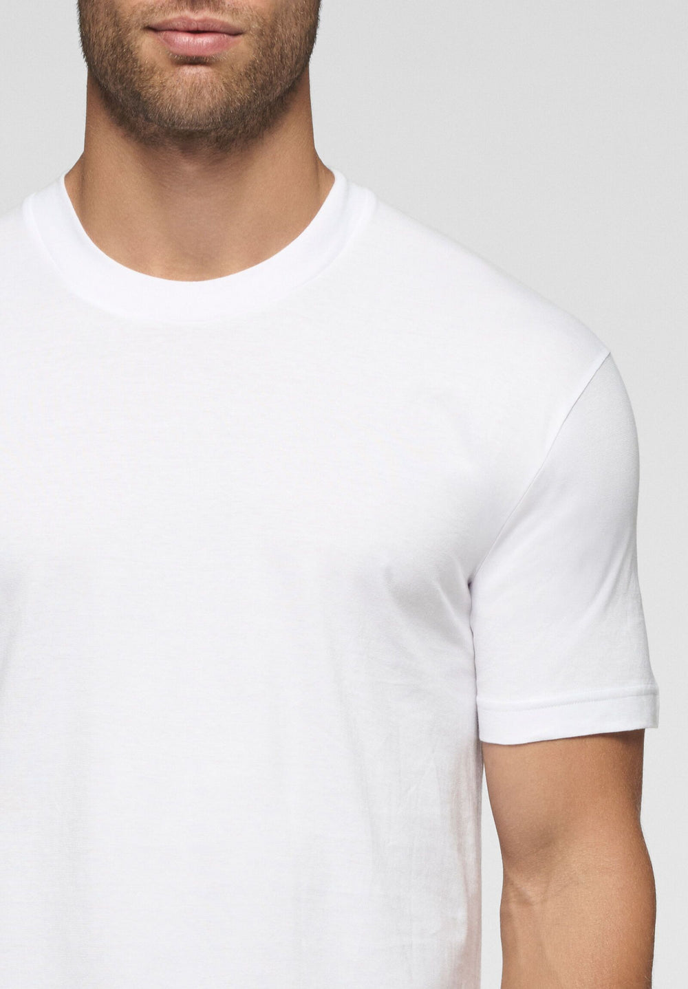 T-SHIRT GIROCOLLO 1306 IN COTONE NATURAL COMFORT CAGI