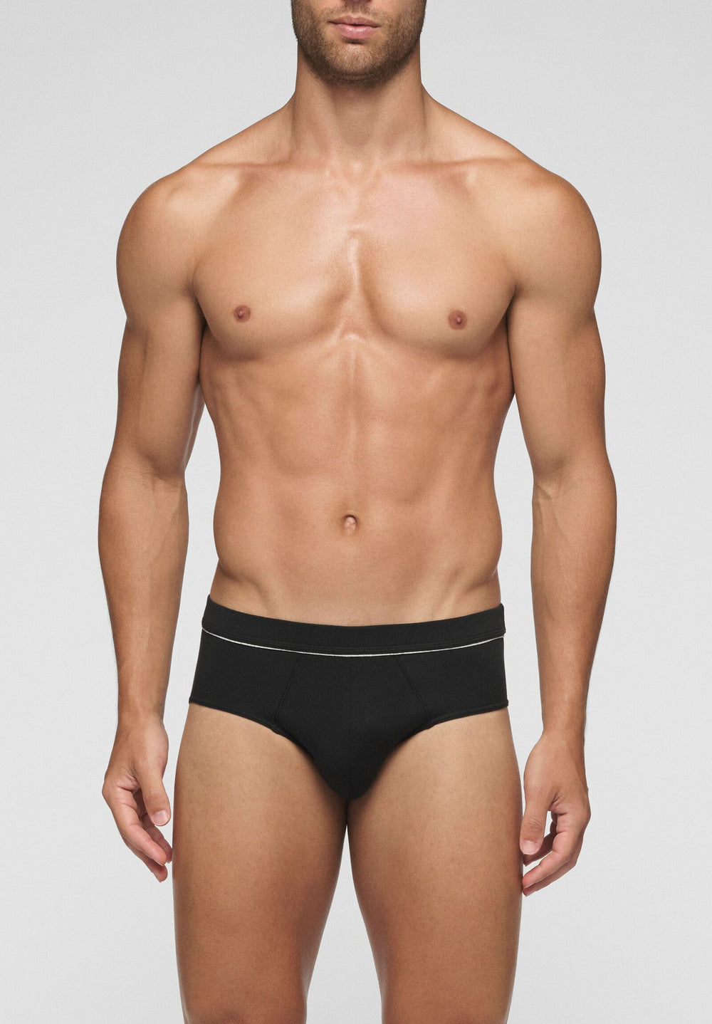 SLIP IN COTONE ELASTICIZZATO NERO IN ACTION CAGI