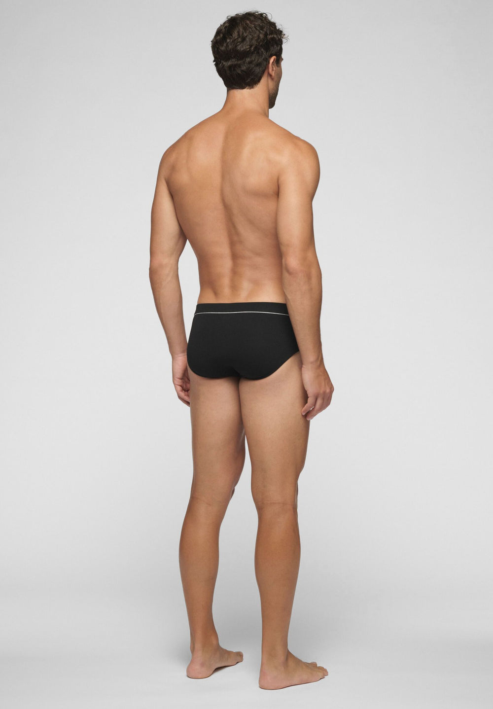 SLIP IN COTONE ELASTICIZZATO NERO IN ACTION CAGI