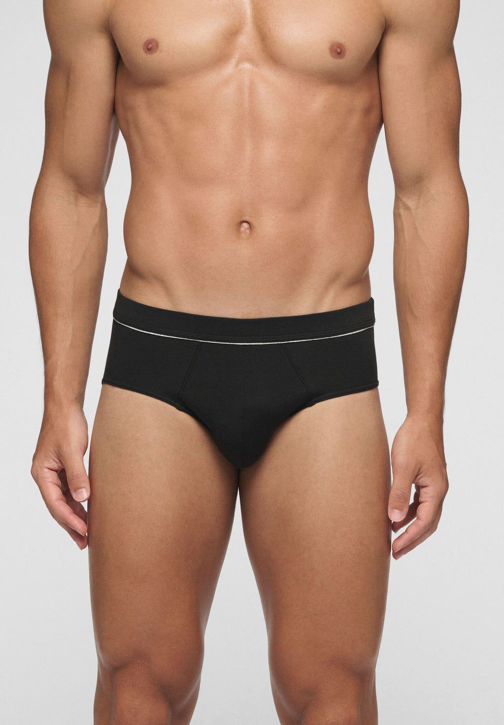 SLIP IN COTONE ELASTICIZZATO NERO IN ACTION CAGI