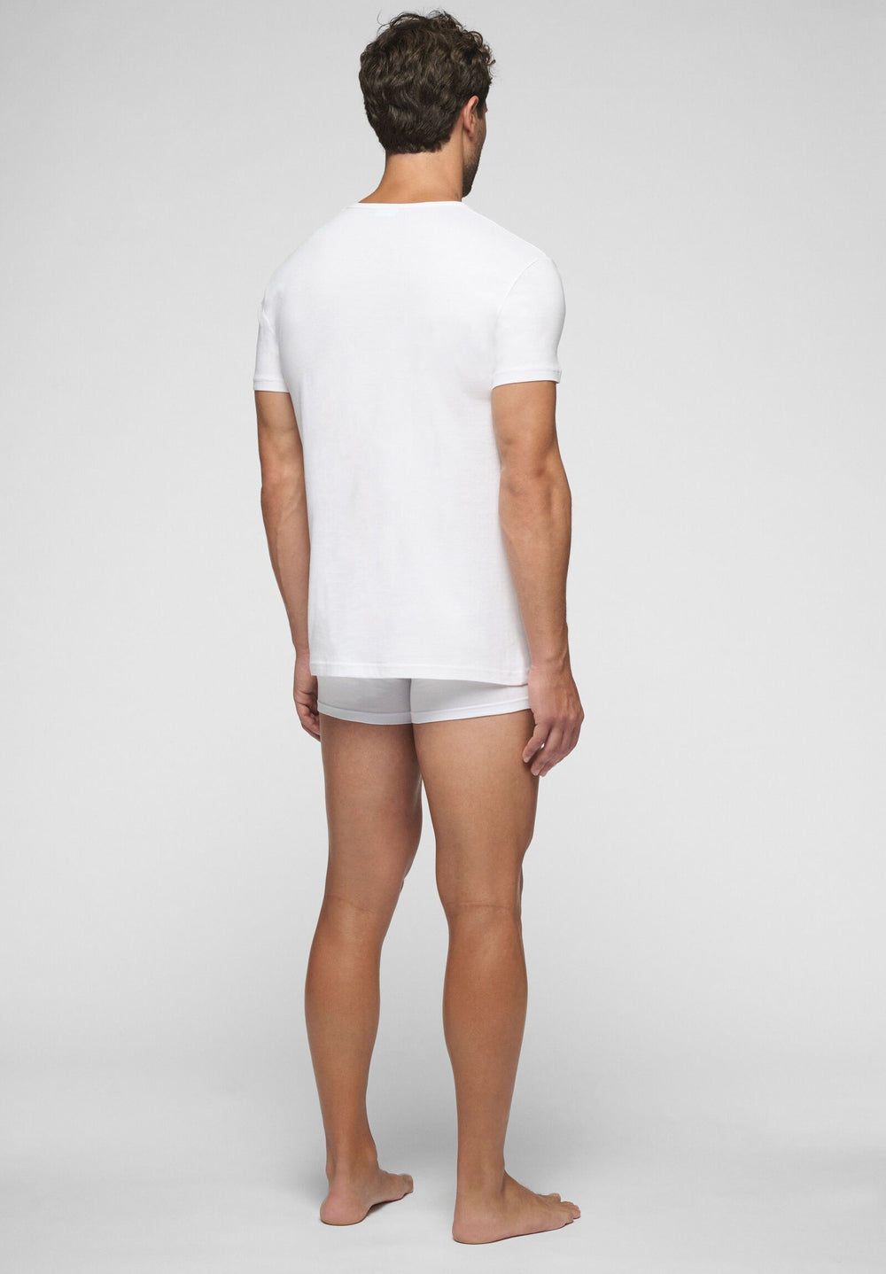 T-SHIRT SCOLLO A V PROFONDO 5326 IN COTONE NATURAL COMFORT CAGI