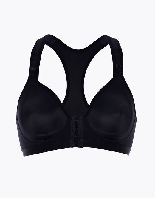 REGGISENO SPORTIVO ACTIVE COMFORT CON APERTURA FRONTALE AD ALTO IMPATTO NERO LOVABLE