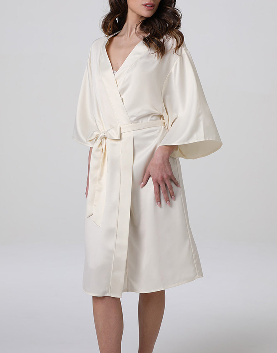 VESTAGLIA SATIN BIANCO LATTE LOVABLE