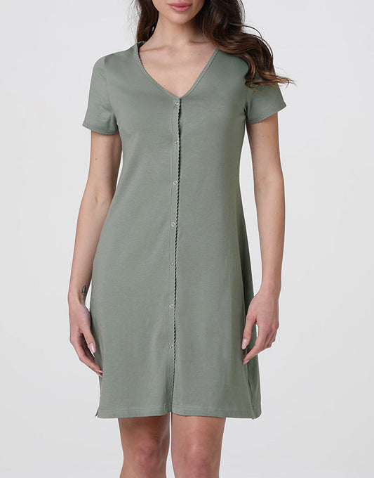 CAMICIA DA NOTTE APERTA IN JERSEY LOVABLE