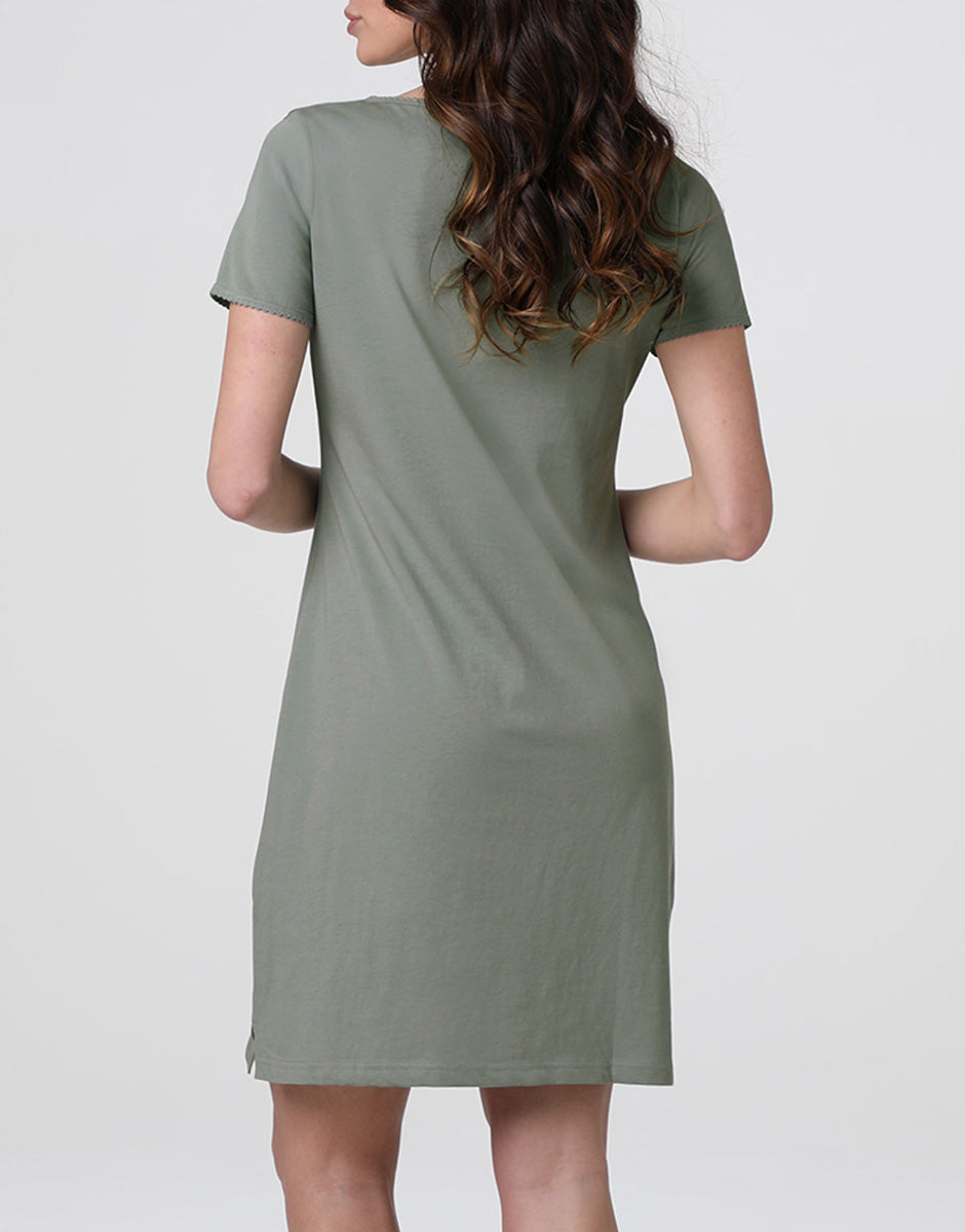 CAMICIA DA NOTTE APERTA IN JERSEY LOVABLE