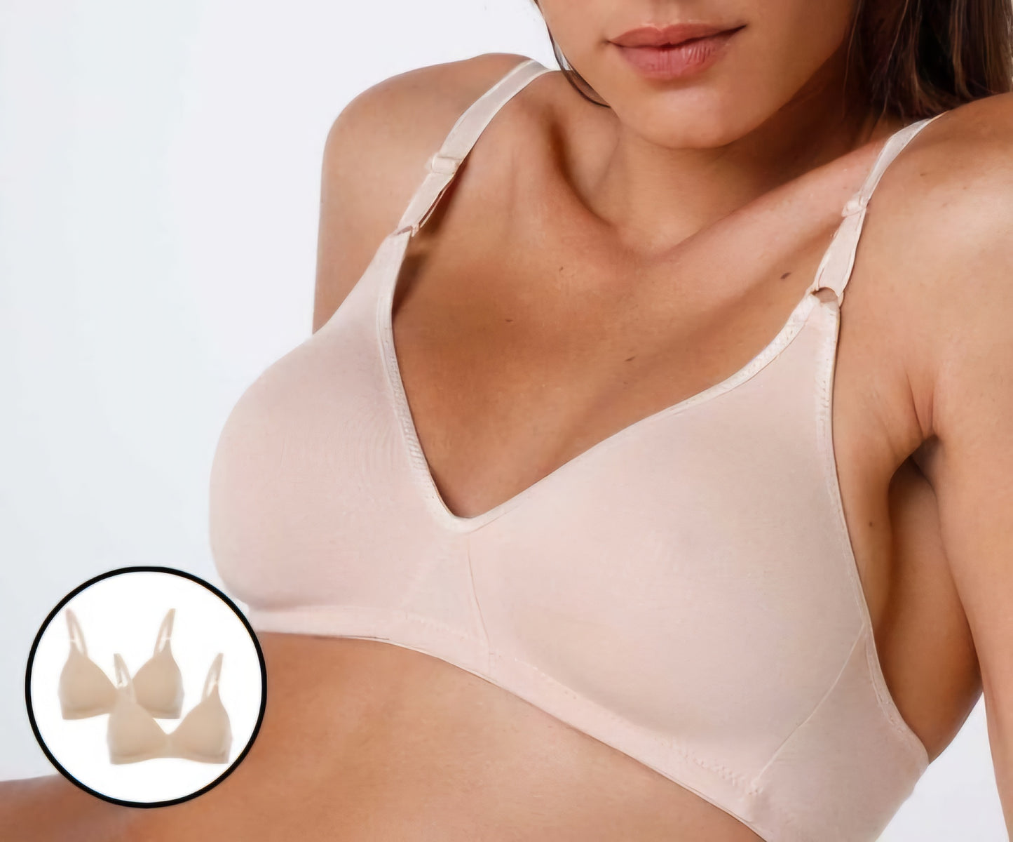 BIPACK REGGISENO COTTON LINE SENZA FERRETTO LOVABLE