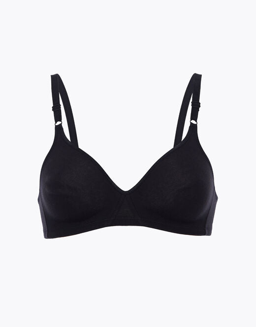 BIPACK REGGISENO COTTON LINE SENZA FERRETTO NERO LOVABLE