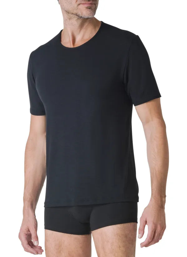 T-SHIRT UOMO GIROCOLLO IN MODAL E CASHMIRE TRAMONTE