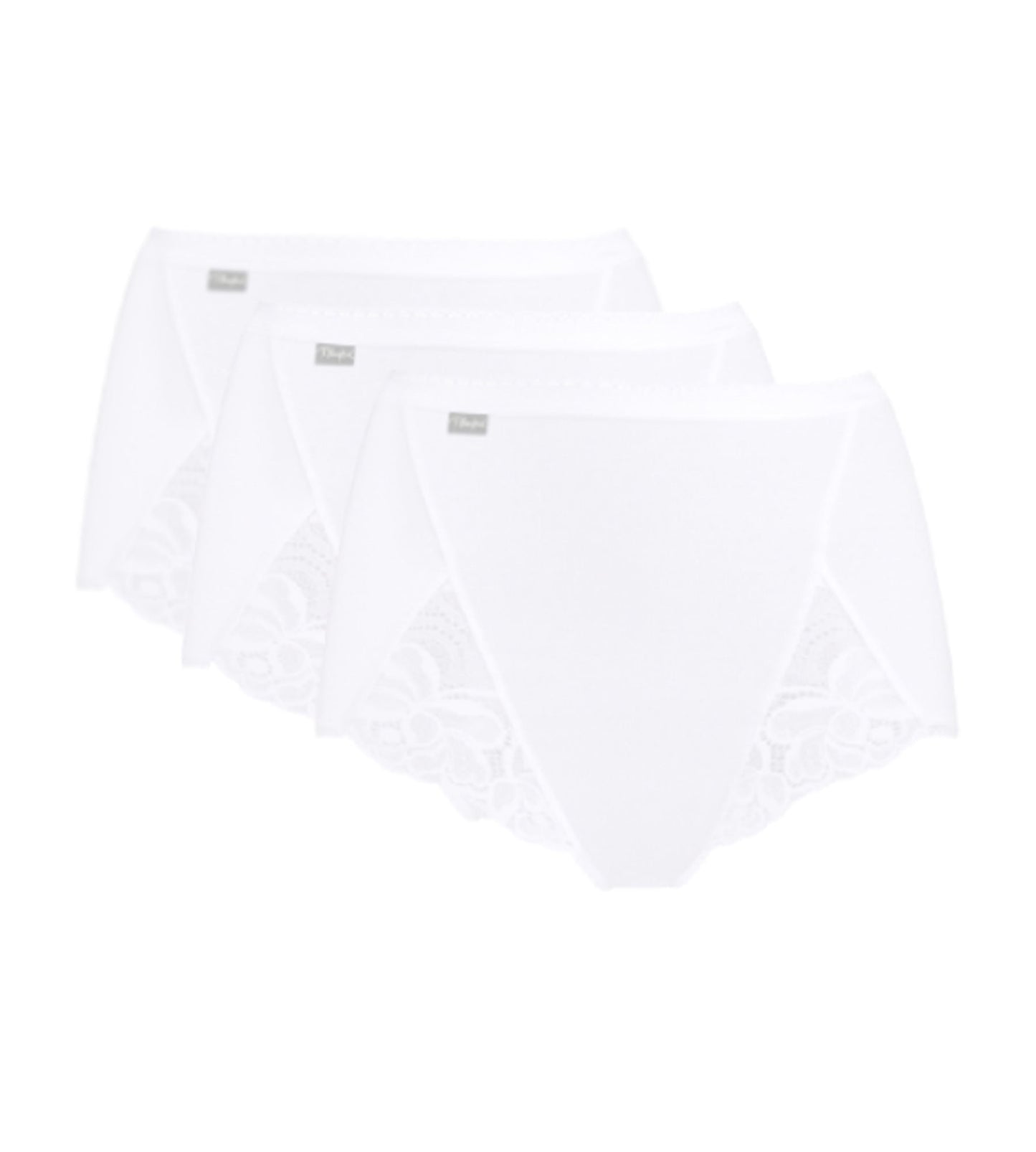 PACCO DA TRE SLIP MAXI PIZZO E COTONE PLAYTEX