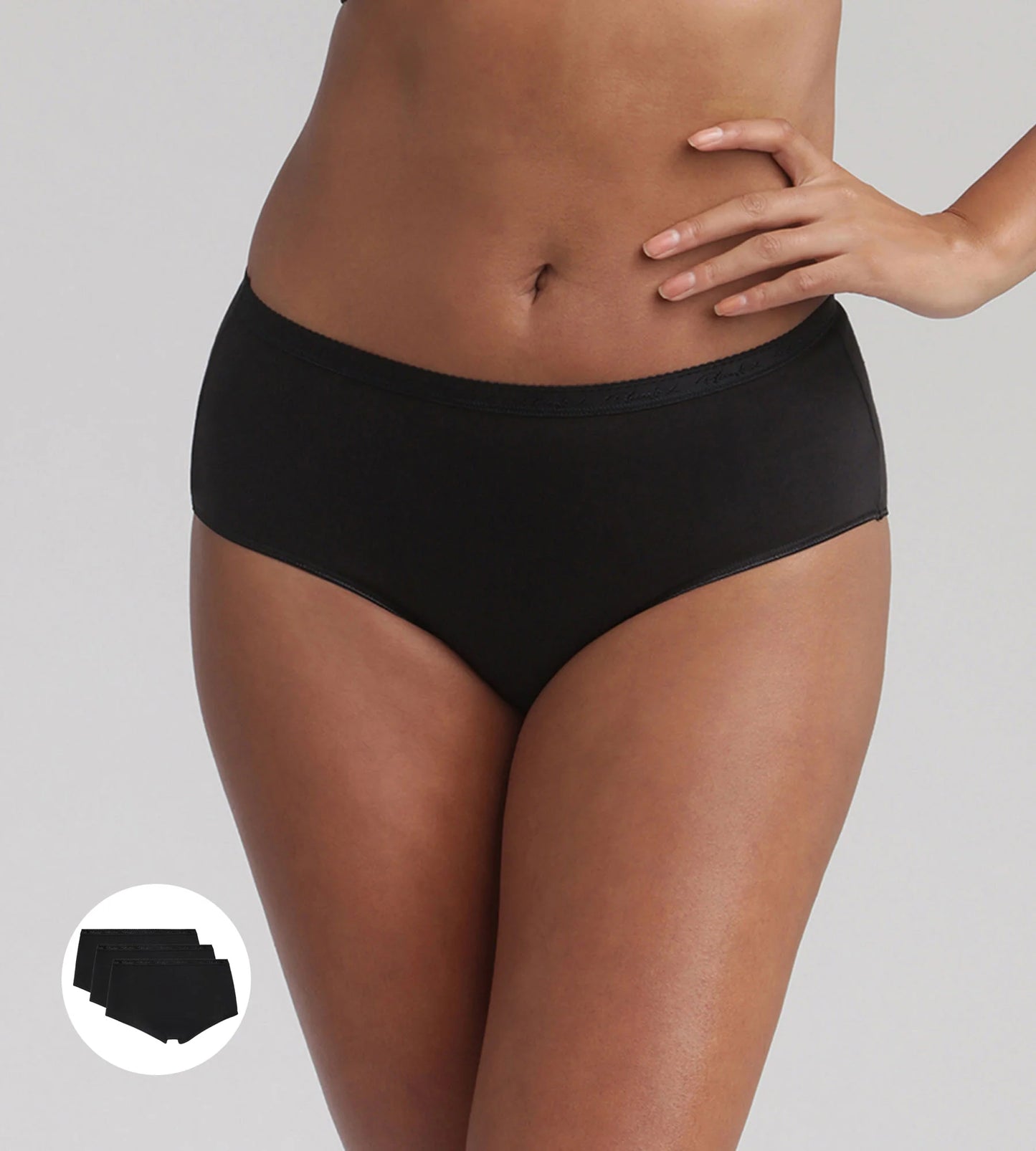 PACCO DA TRE SLIP MIDI IN COTONE PLAYTEX