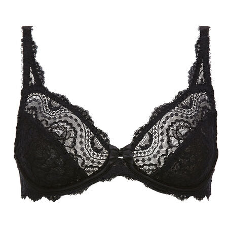 REGGISENO FLOWERY LACE CON FERRETTO NERO PLAYTEX