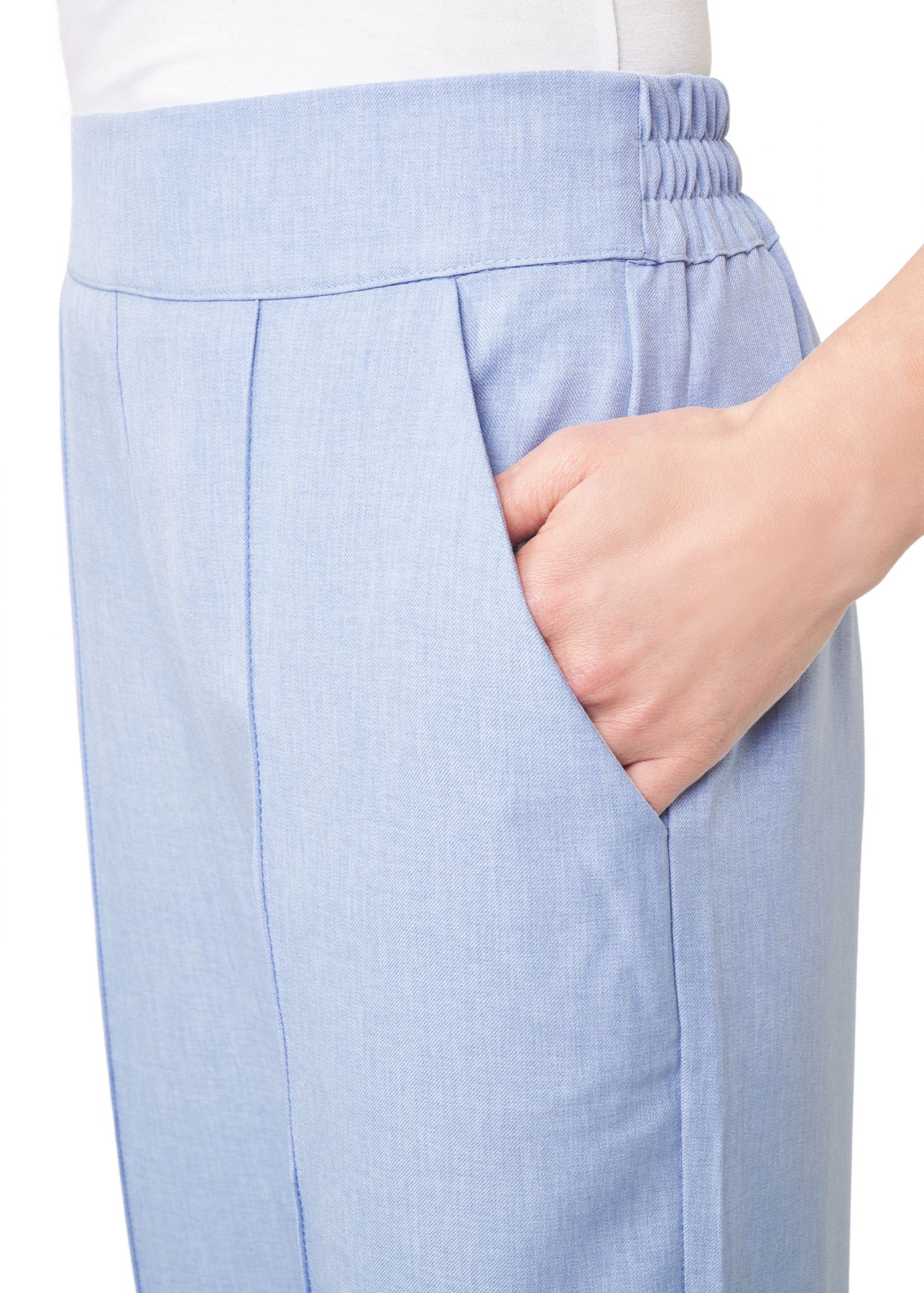 PANTALONI CHAMBRAY AZZURRO POLVERE PHILIPPE MATIGNON