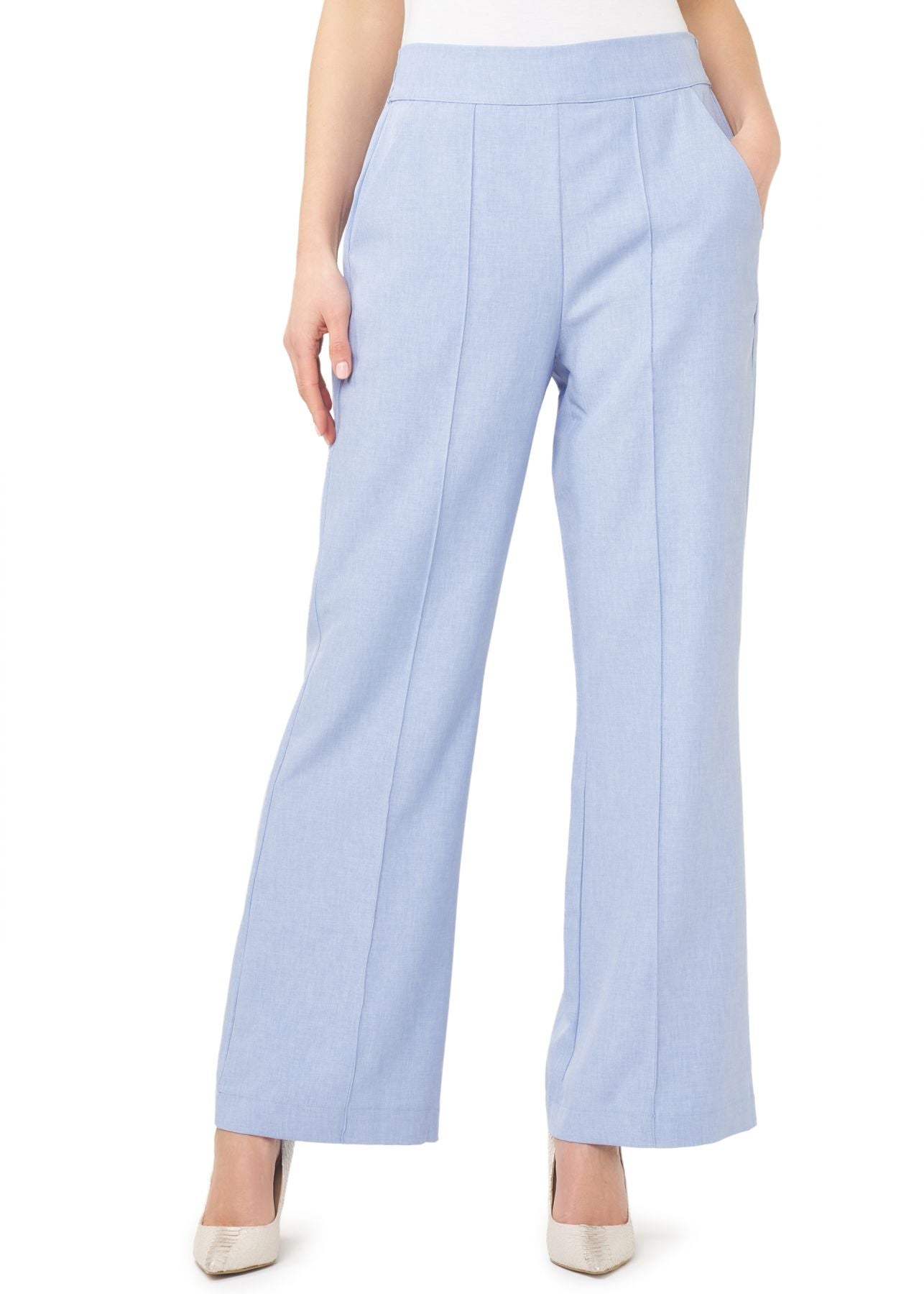 PANTALONI CHAMBRAY AZZURRO POLVERE PHILIPPE MATIGNON