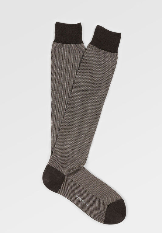 CALZA LUNGA OXFORD IN COTONE ELASTICIZZATO PEROFIL