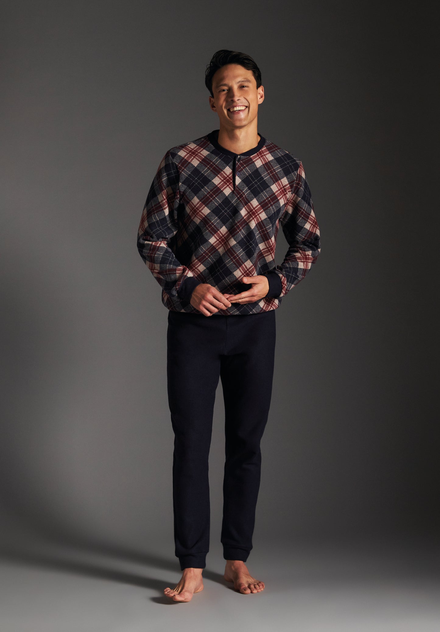 PIGIAMA LUNGO SERAFINO PUNTO MILANO SOFT QUADRI CAGI