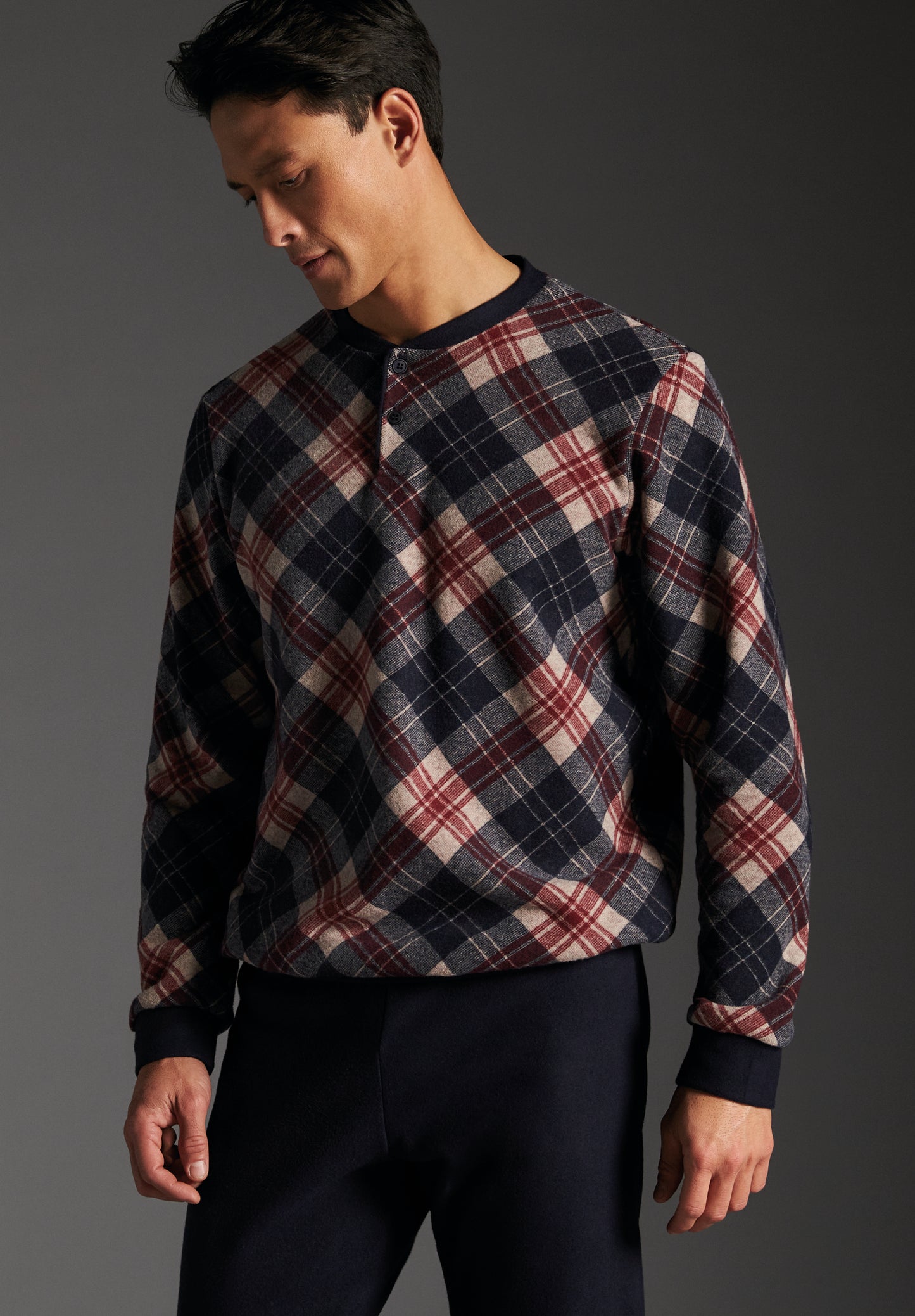 PIGIAMA LUNGO SERAFINO PUNTO MILANO SOFT QUADRI CAGI