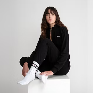 TUTA DONNA CON ZIP IN COTONE FELPATO FILA