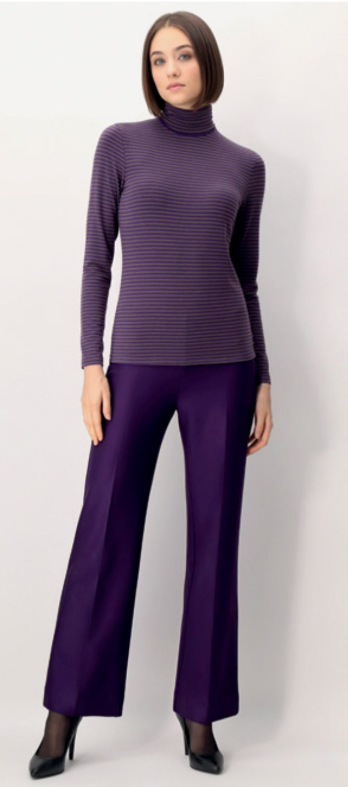 MAGLIA PULL-ON TOPS STRIPES TURTLENECK OROBLÙ