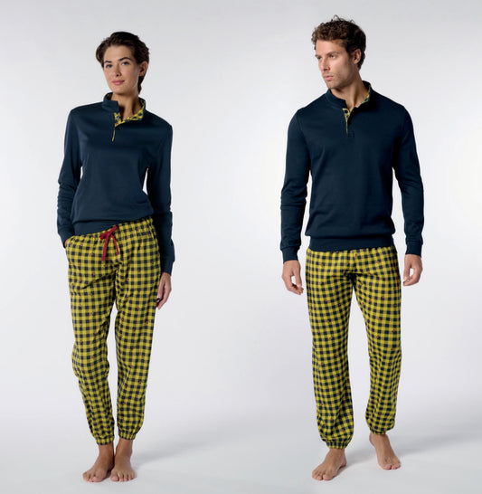 PIGIAMA UNISEX LUPETTO IN CALDO COTONE STAMPA A COCCINELLE PEROFIL