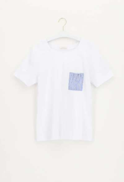 T-SHIRT GIROCOLLO IN COTONE POCKET OROBLU'