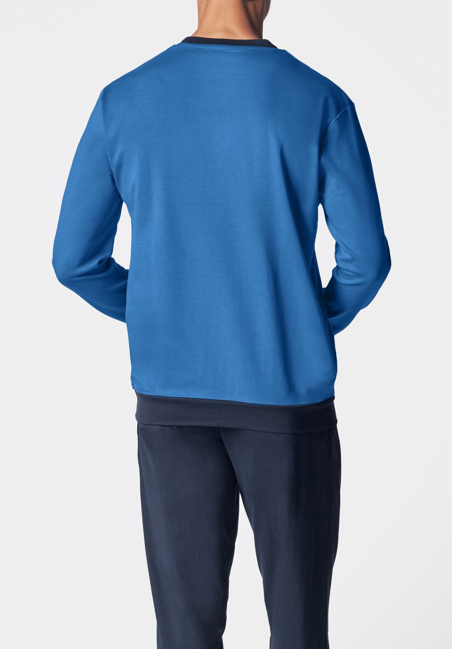 PIGIAMA LUNGO SERAFINO IN INTERLOCK DI COTONE INVERNALE CAGI