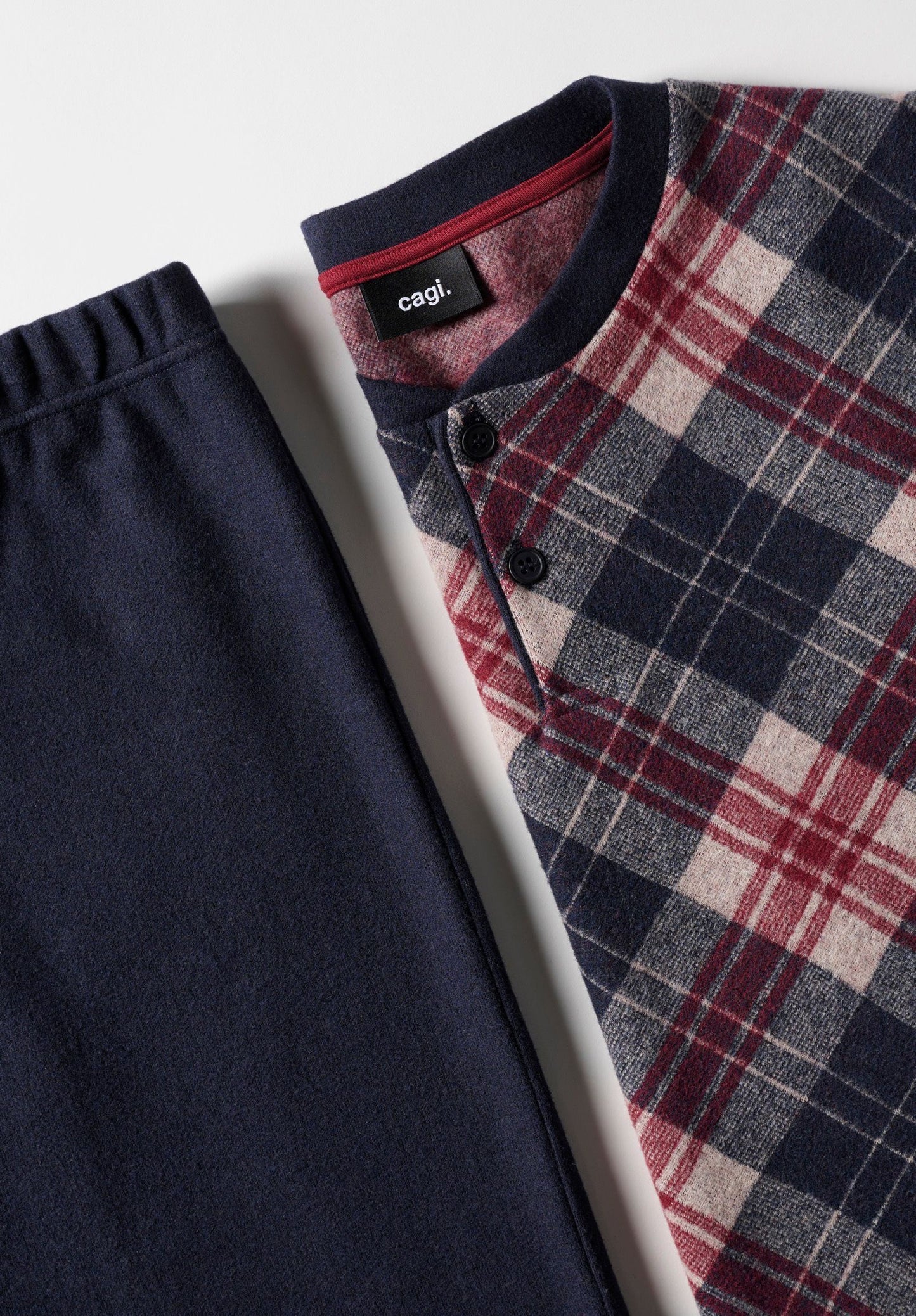 PIGIAMA LUNGO SERAFINO PUNTO MILANO SOFT QUADRI CAGI