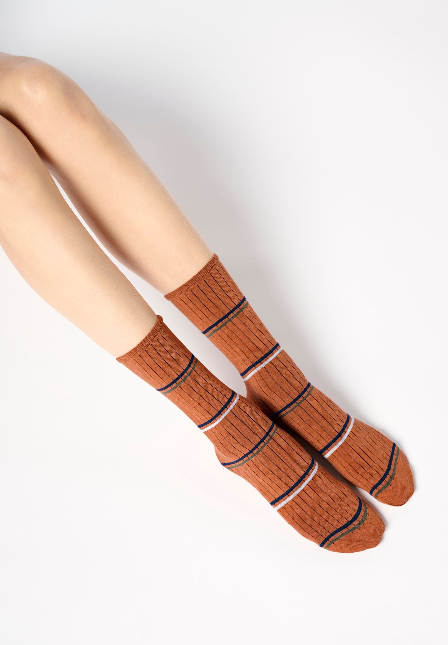 CALZINI TWINS PLAIN & STRIPES BIPACK OROBLÙ