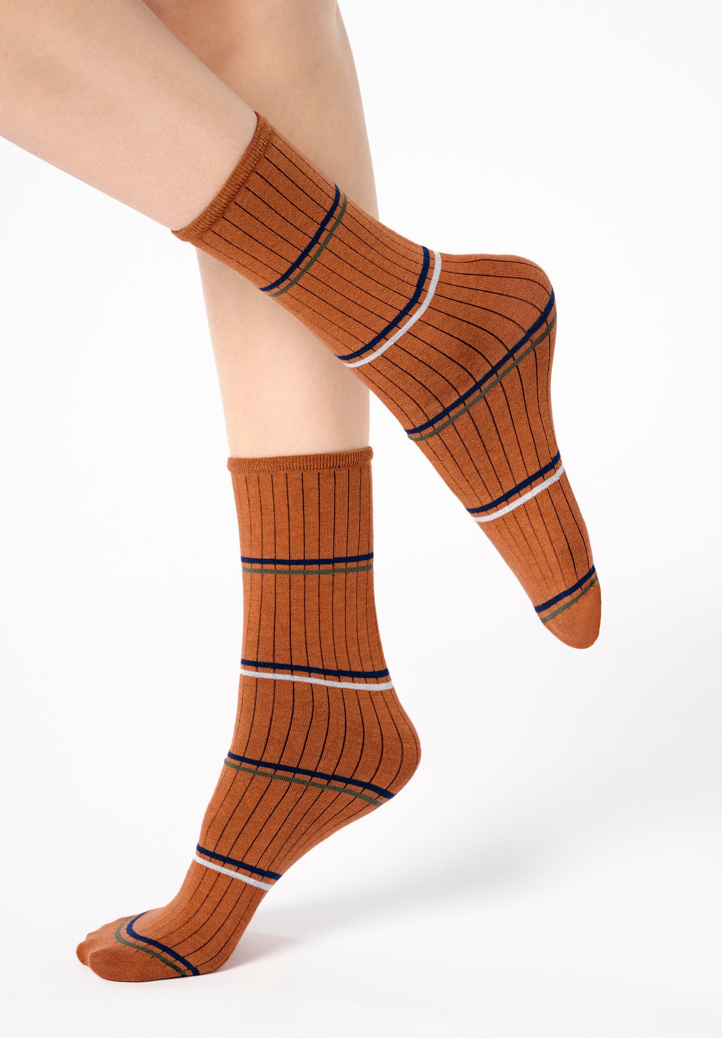 CALZINI TWINS PLAIN & STRIPES BIPACK OROBLÙ