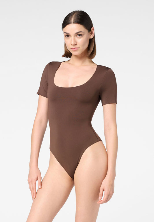 BODY MANICHE CORTE IN ECO-MICROFIBRA ELASTICIZZATA SKINWEAR OROBLÙ