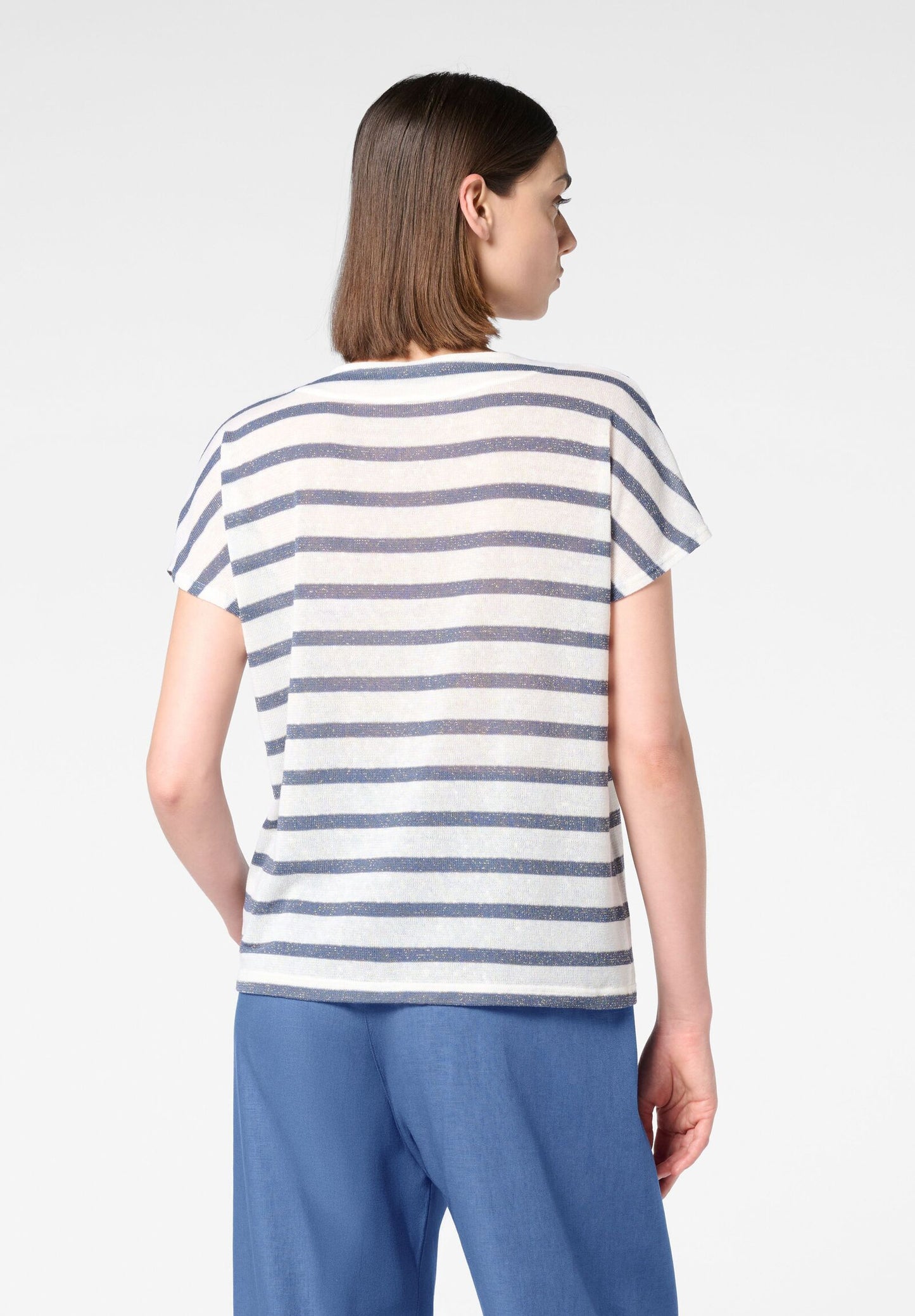 T-SHIRT A STRISCE LUREX OROBLÙ